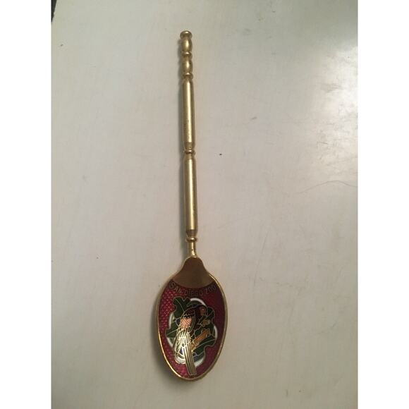 Collectible San Diego Zoo Souvenir Spoon Enamel Parrot - Picture 1 of 5